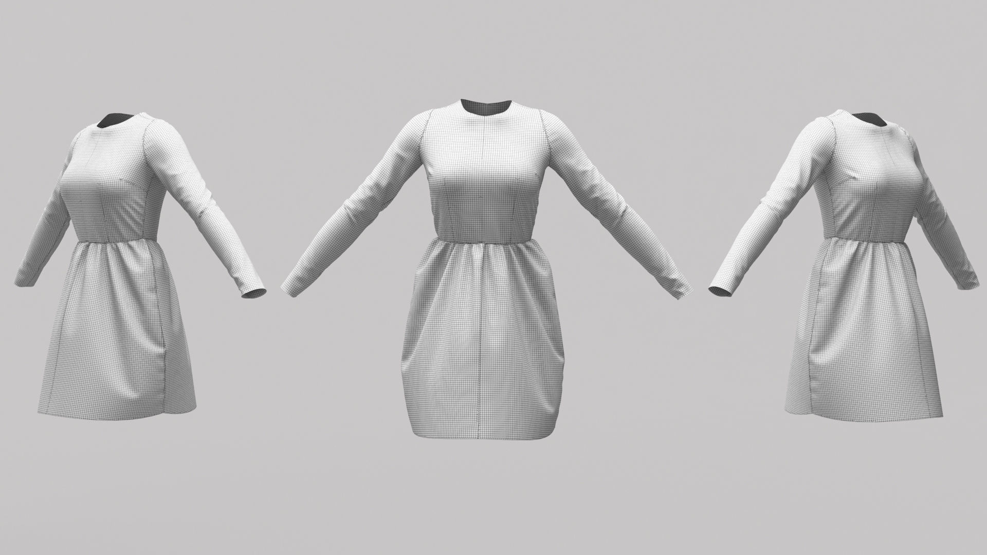 Female Clothing 01 3D model_3