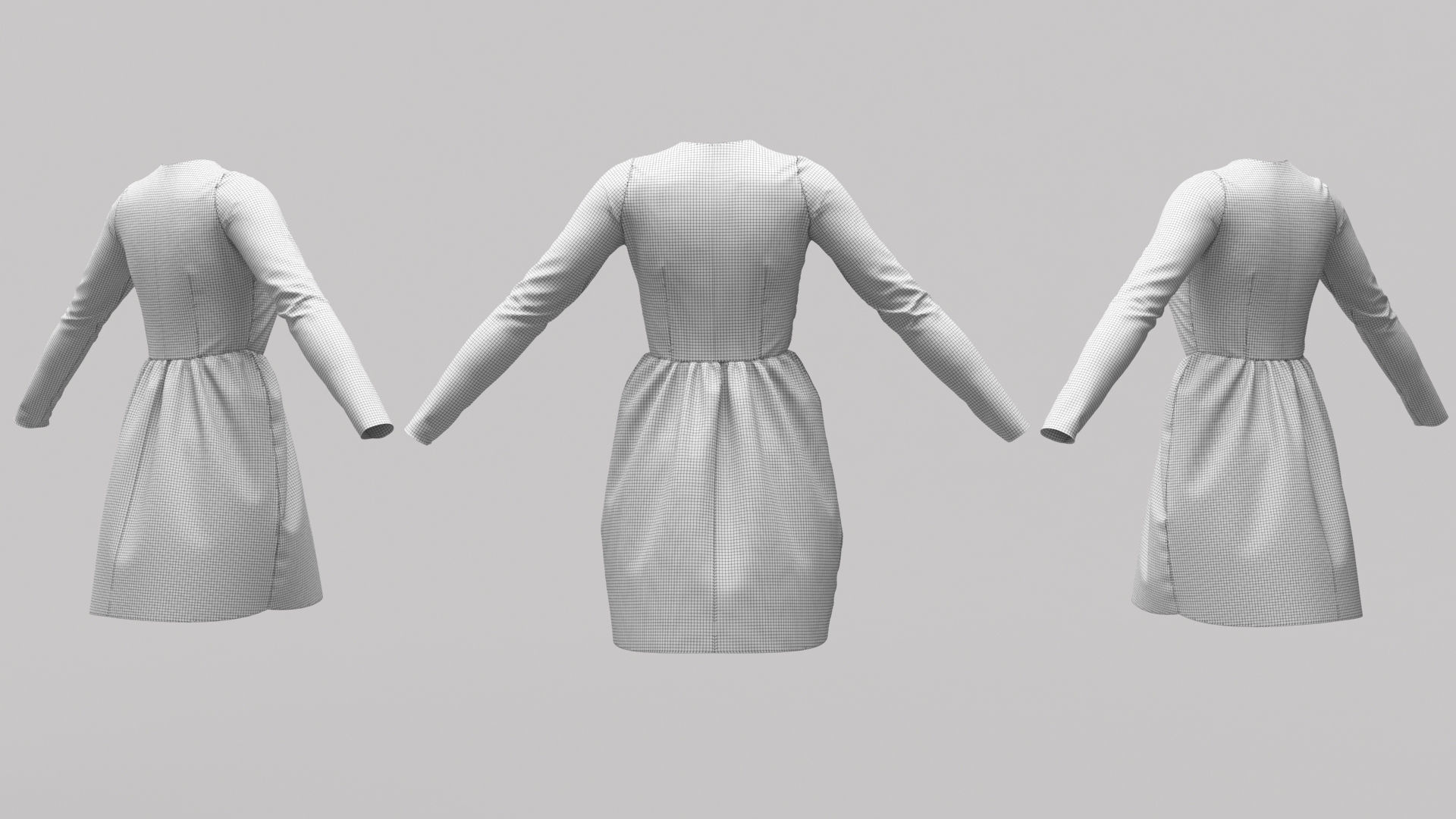 Female Clothing 01 3D model_4