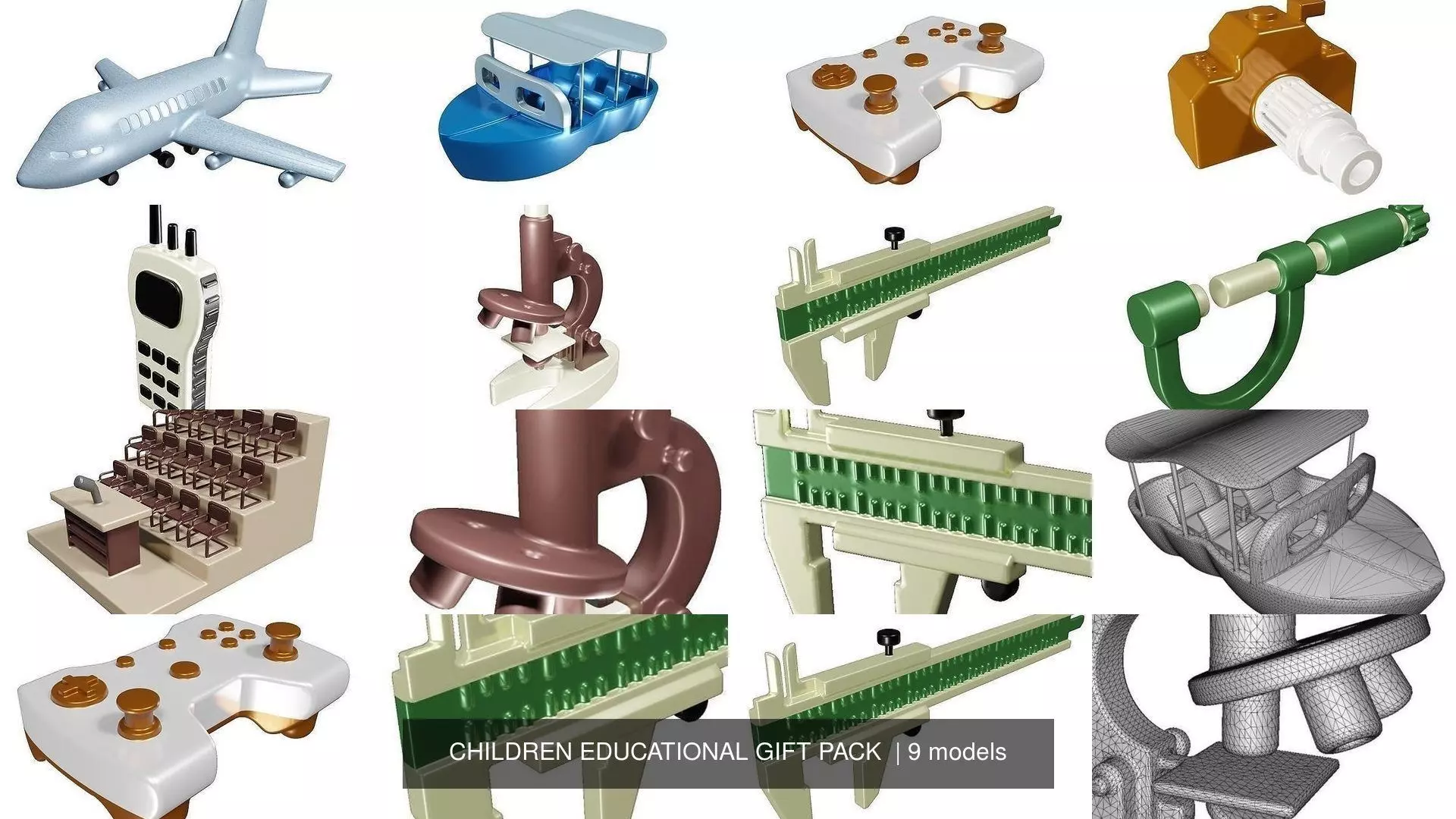 CHILDREN EDUCATIONAL GIFT PACK  3D Model Collection_0