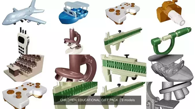 CHILDREN EDUCATIONAL GIFT PACK  3D Model Collection