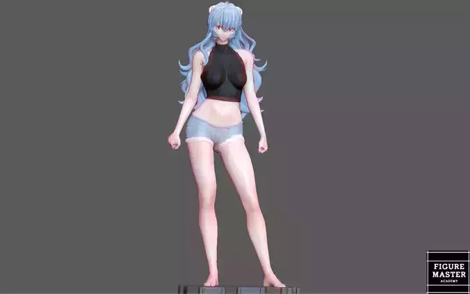 REI AYANAMI CASUAL LONG HAIR EVANGELION ANIME CHARACTER 3D print model