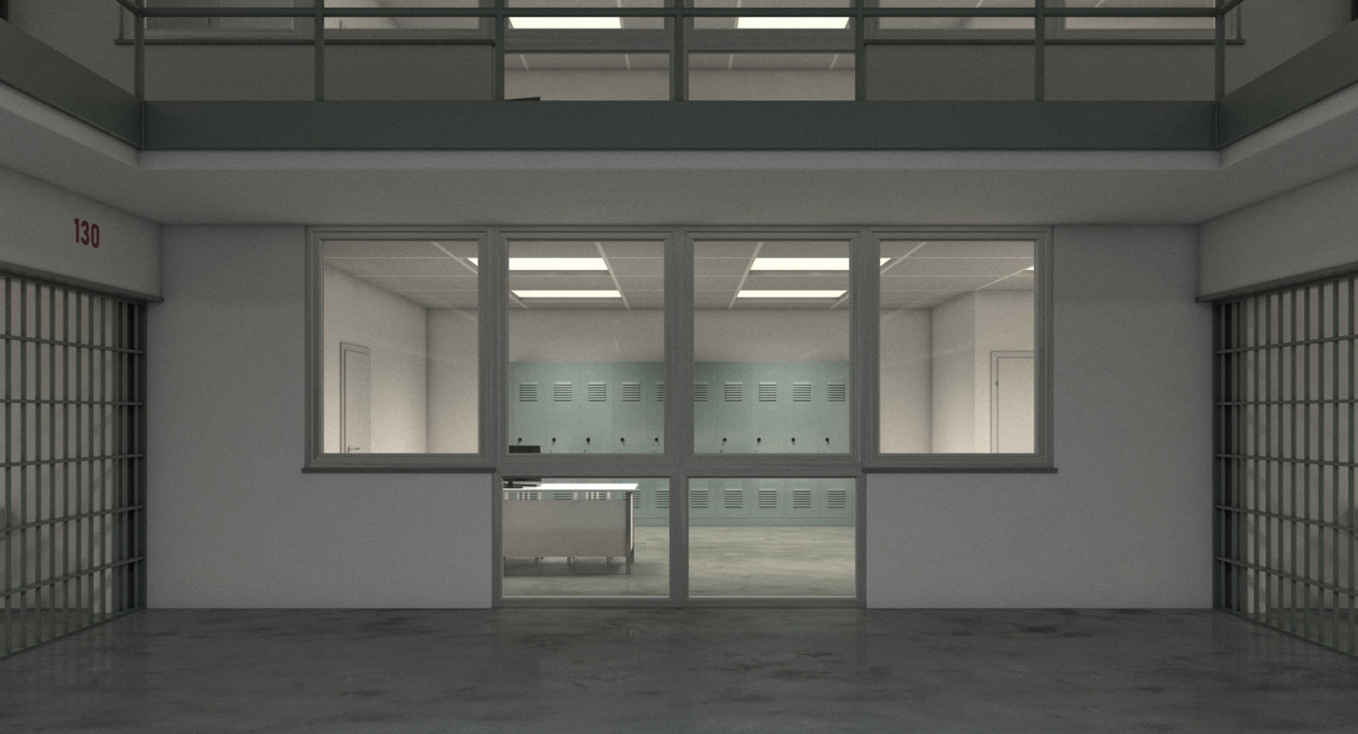 Prison Cell Block 003 3D model_2