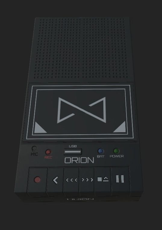 portable tape recorder 3D model_1