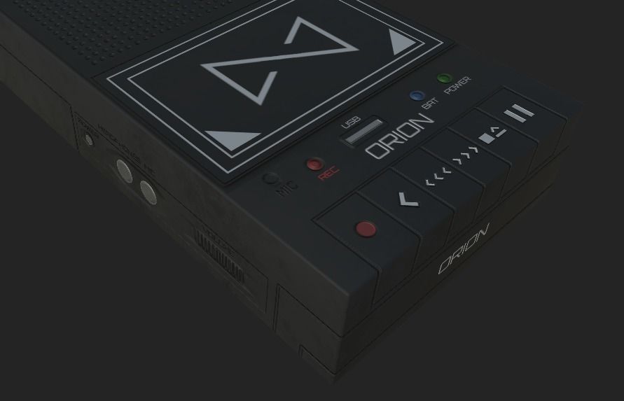 portable tape recorder 3D model_3