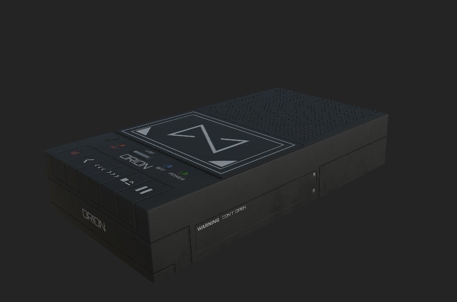 portable tape recorder 3D model_2