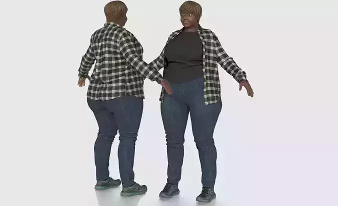 Plus Size Women 3D model