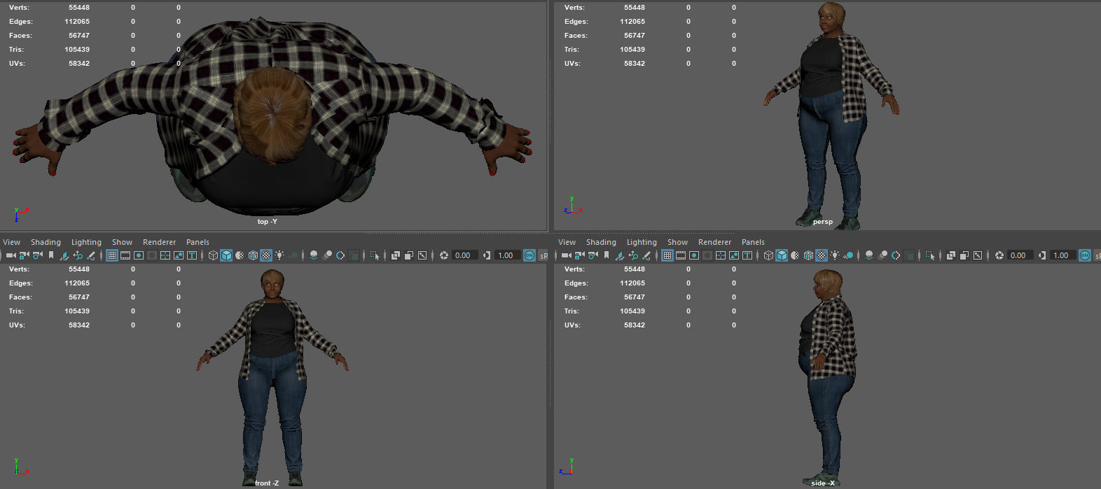 Plus Size Women 3D model_9