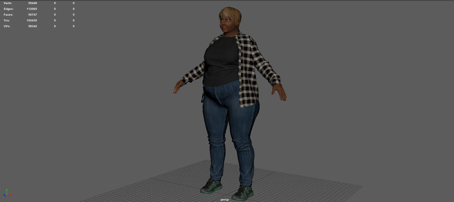 Plus Size Women 3D model_5