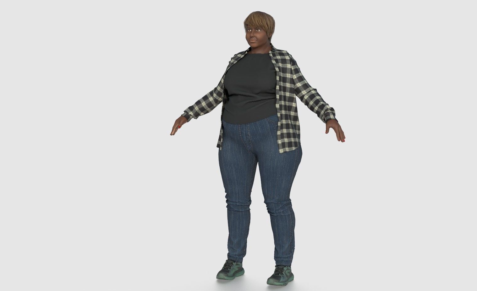 Plus Size Women 3D model_1