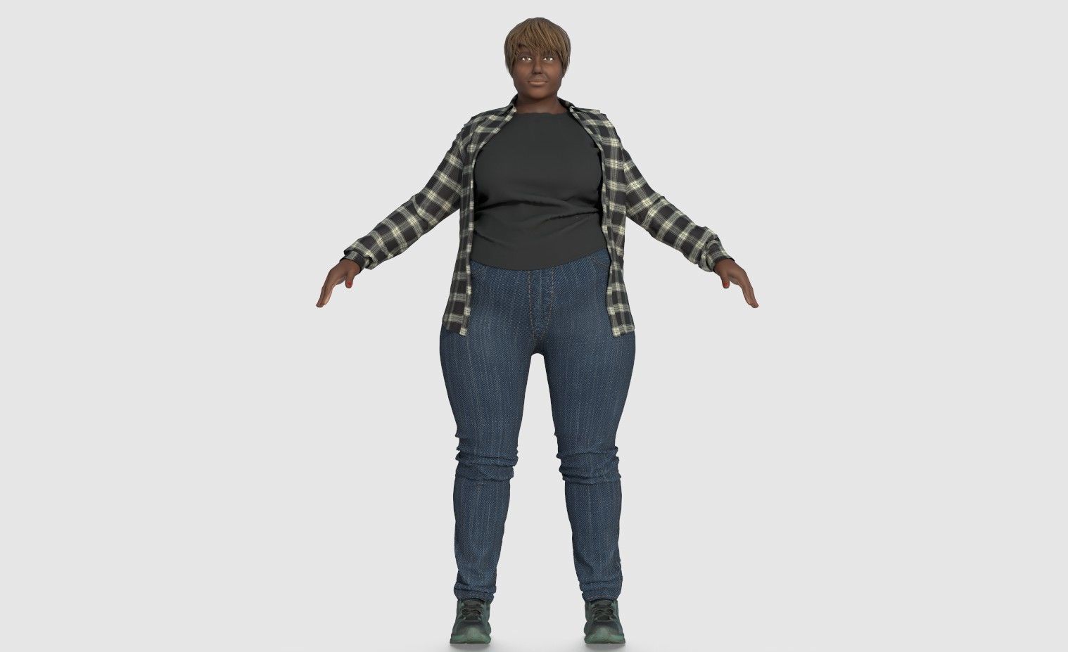 Plus Size Women 3D model_2