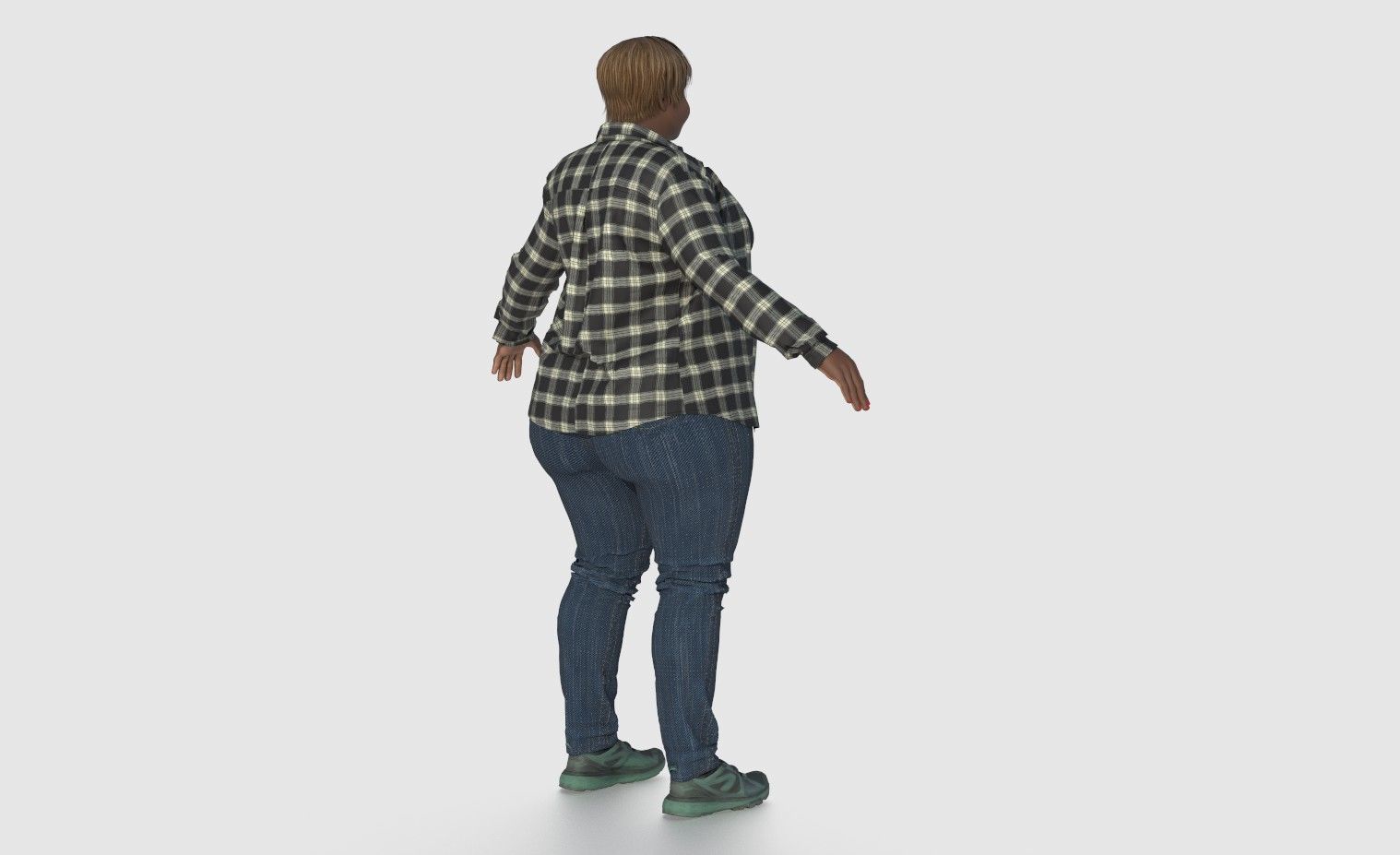 Plus Size Women 3D model_3