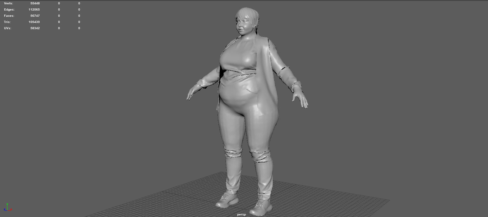Plus Size Women 3D model_6