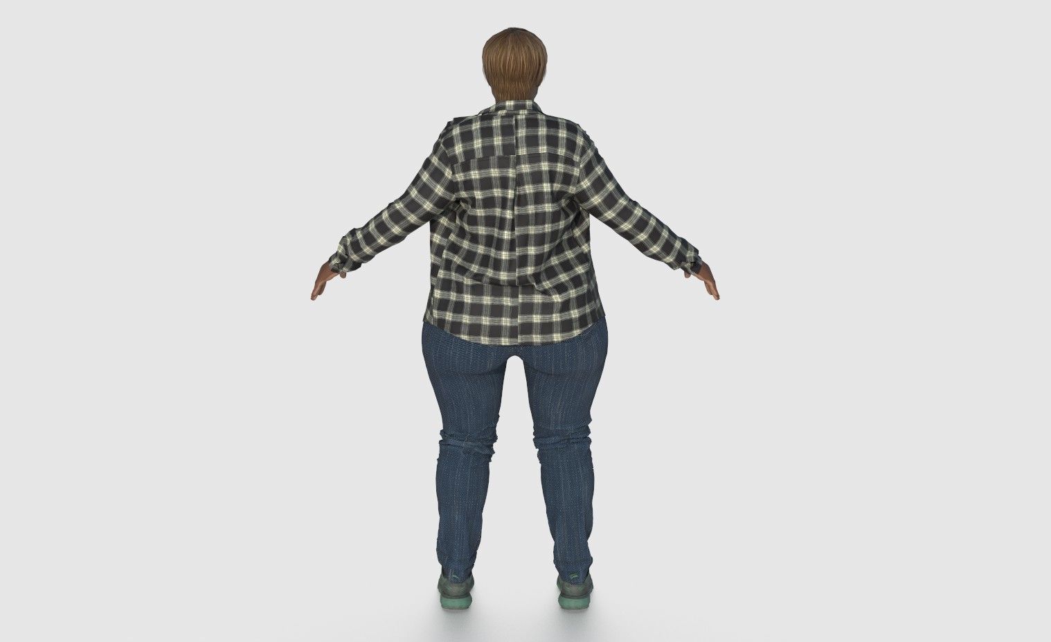 Plus Size Women 3D model_4