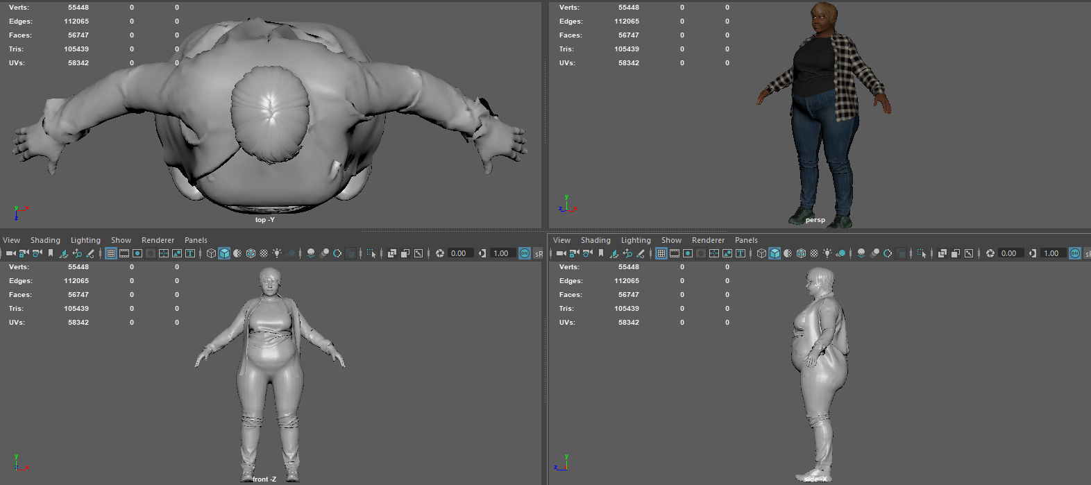 Plus Size Women 3D model_10