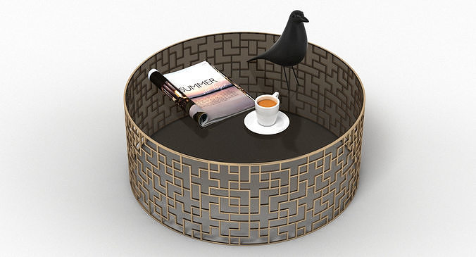 Contemporary Art Deco Sidetable 013 3D model