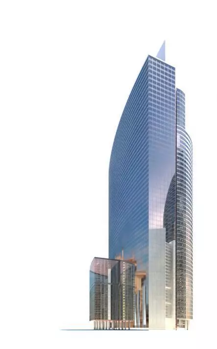 Large Glass Skyscraper 3D model_0