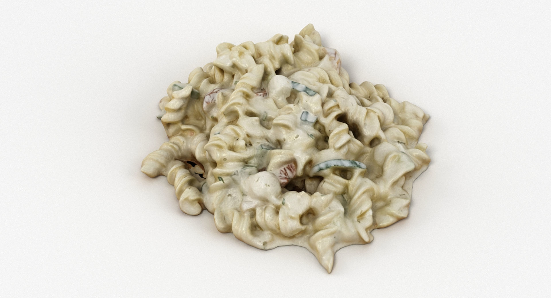 Pasta In Creamy Sauce 3D model_2