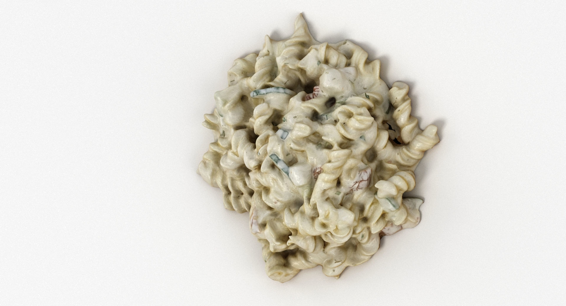 Pasta In Creamy Sauce 3D model_4