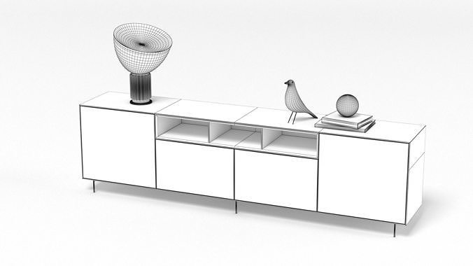 Sideboard 001 3D model 2