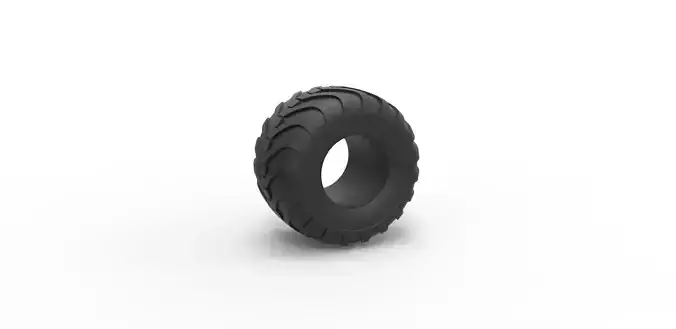 Monster Jam tire 8 Scale 1 to 25