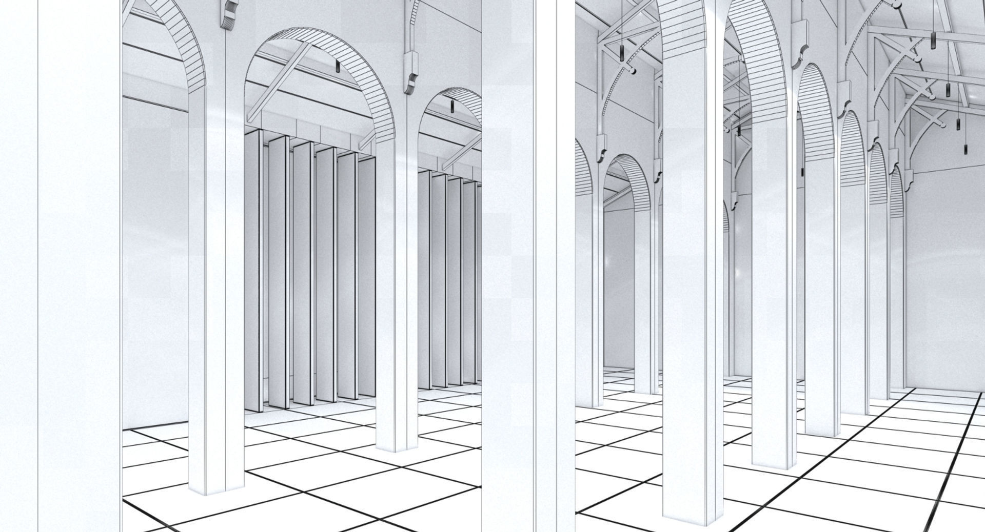 Church Chapel Styled Hall 3D model_11