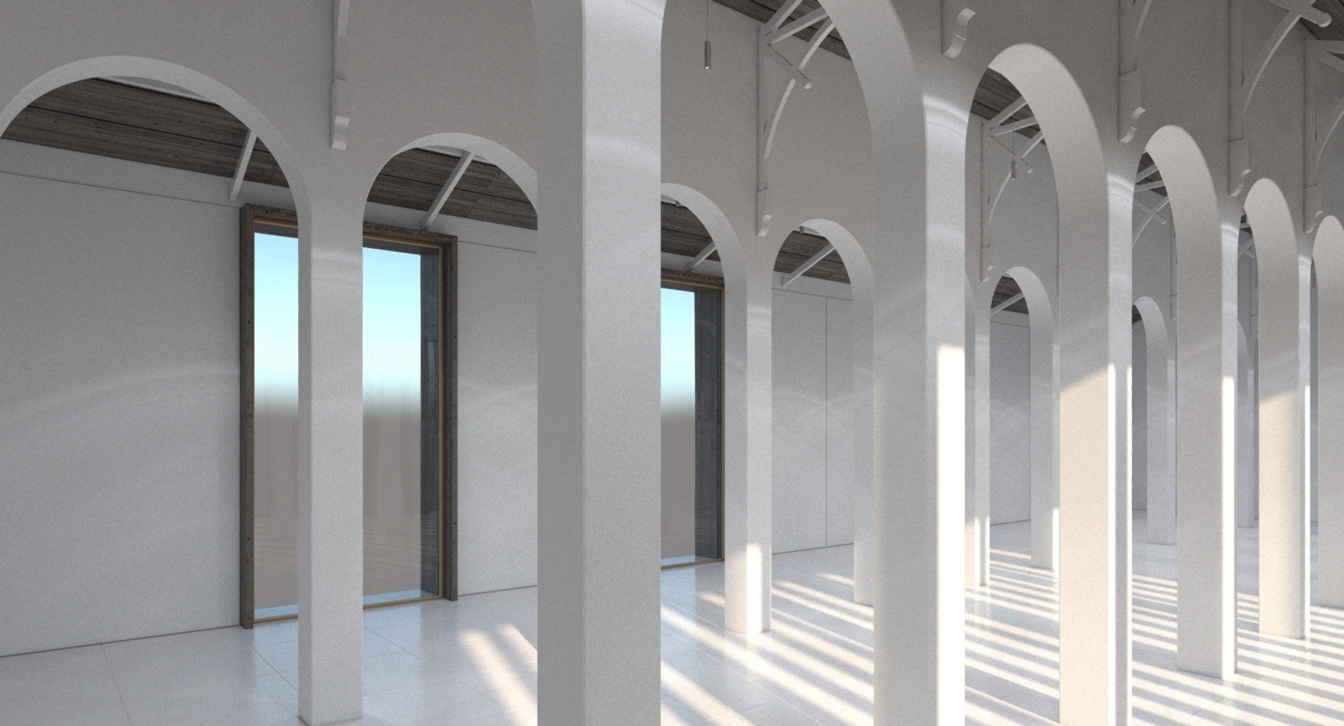 Church Chapel Styled Hall 3D model_7