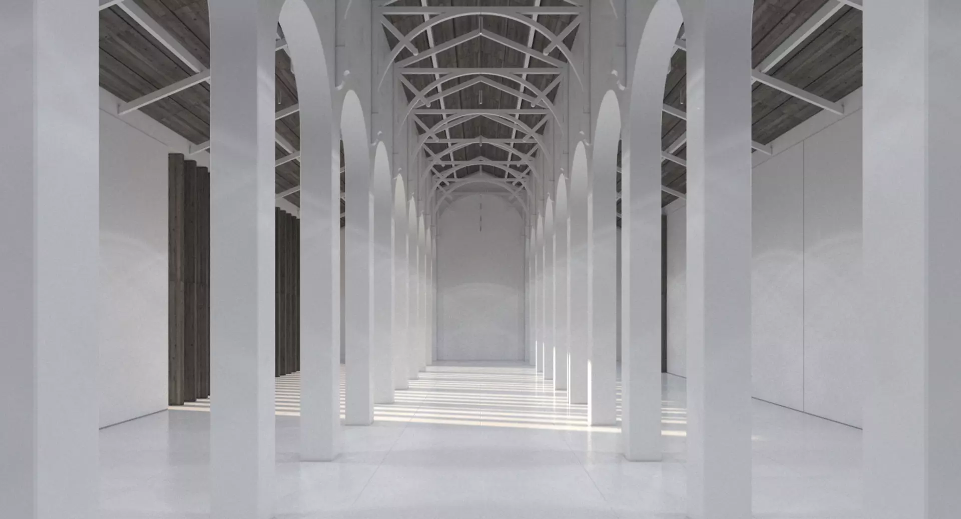 Church Chapel Styled Hall 3D model_0