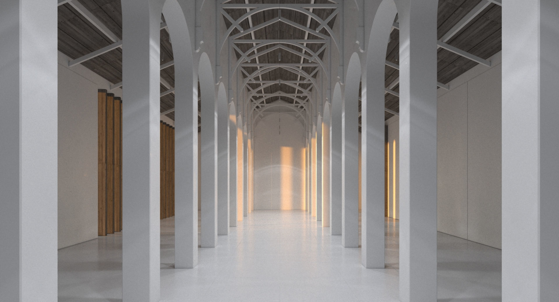 Church Chapel Styled Hall 3D model_2