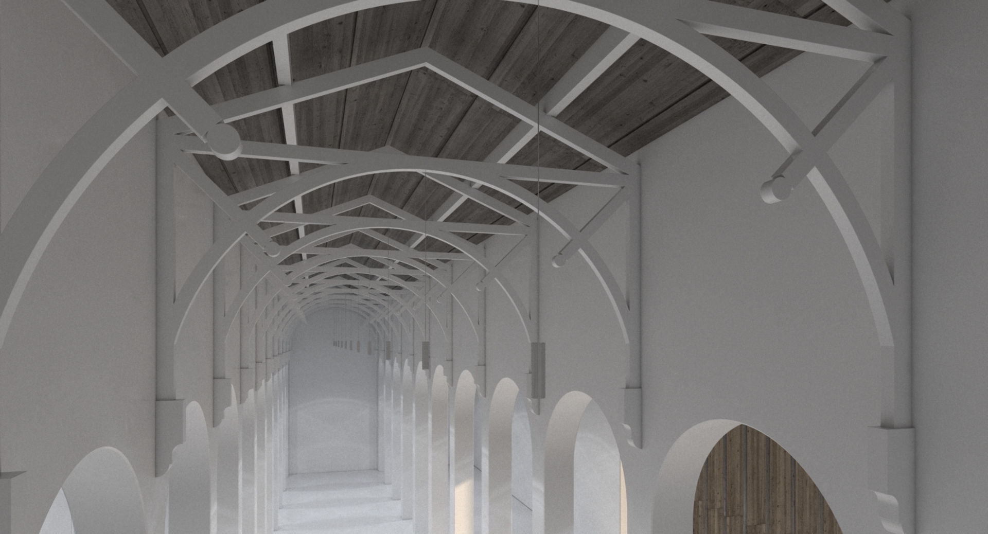 Church Chapel Styled Hall 3D model_3