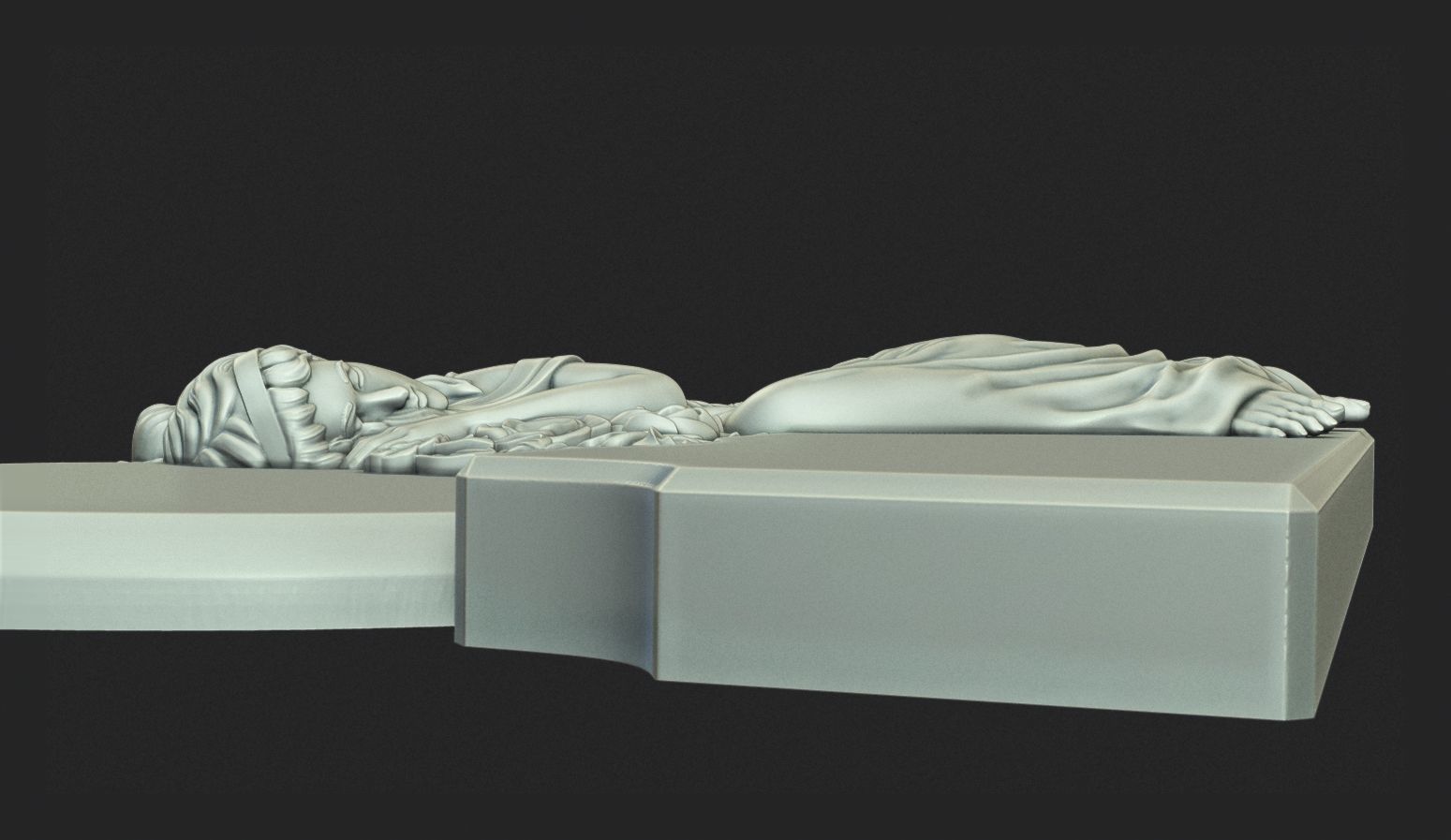 Angel Monument 3D print model_15