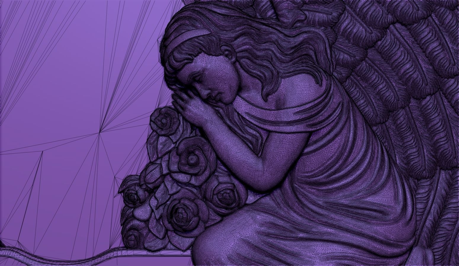 Angel Monument 3D print model_17