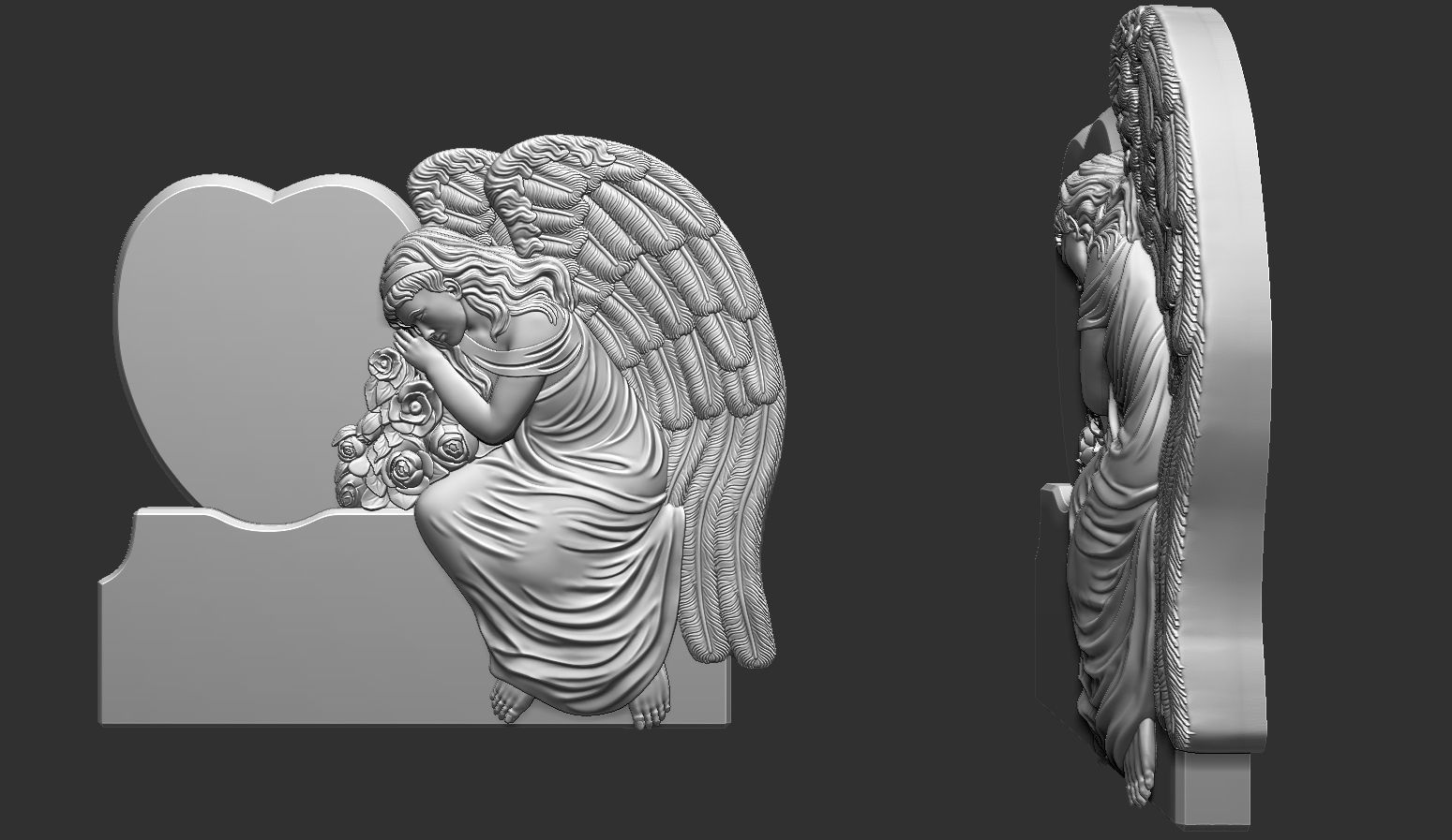 Angel Monument 3D print model_6
