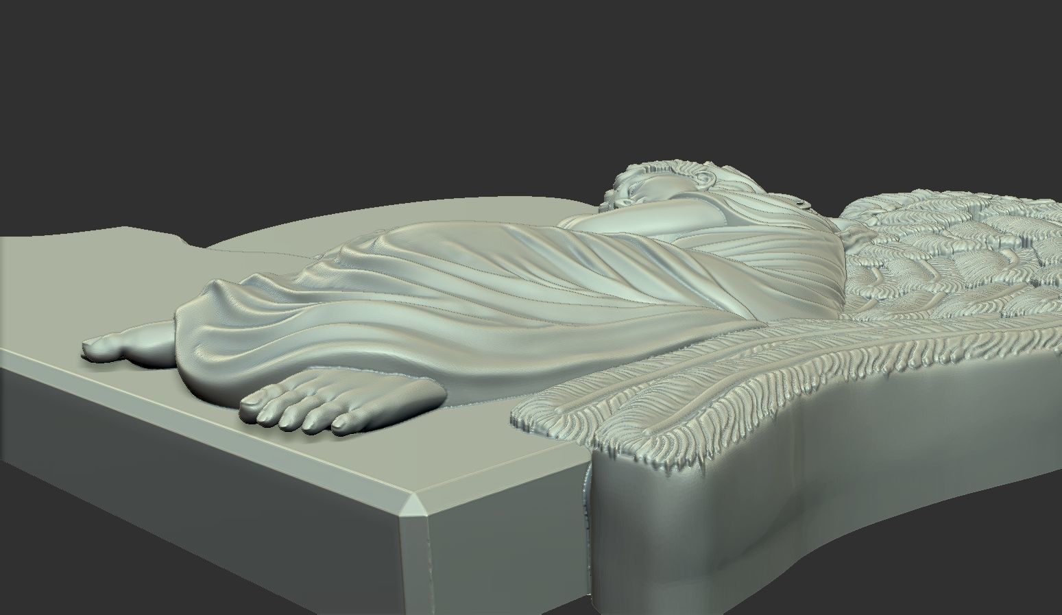 Angel Monument 3D print model_16