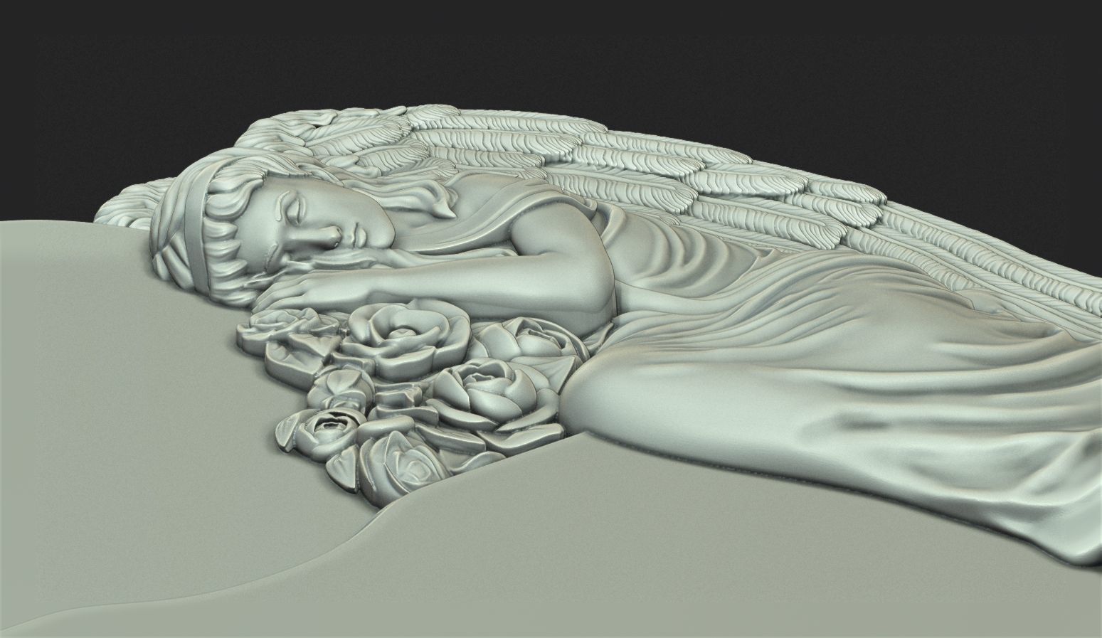 Angel Monument 3D print model_14