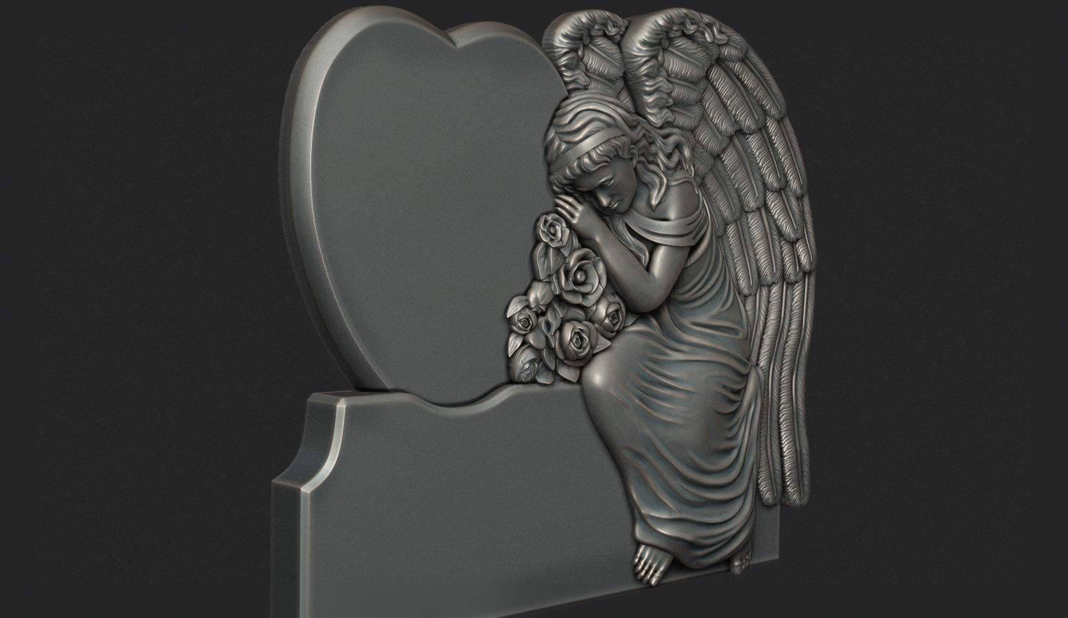 Angel Monument 3D print model_2