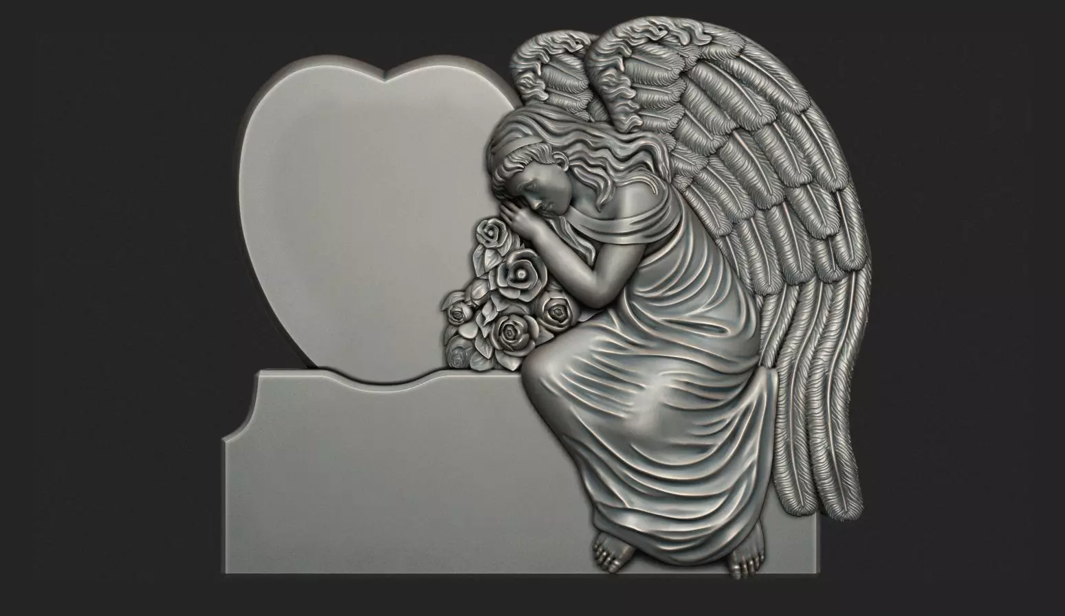 Angel Monument 3D print model_0