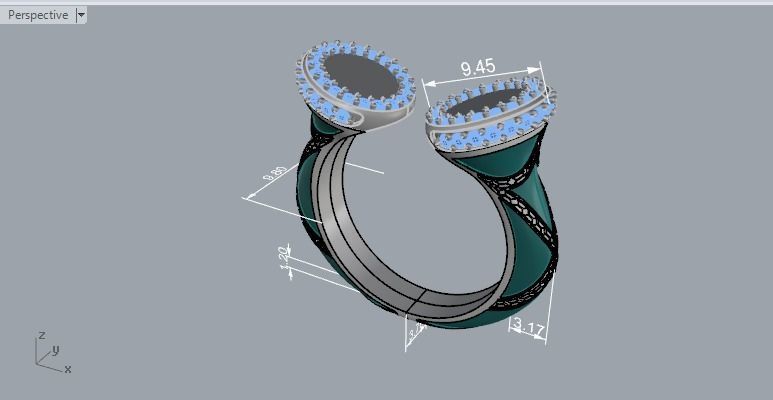 Ring With Enamel 580 3D print model_7