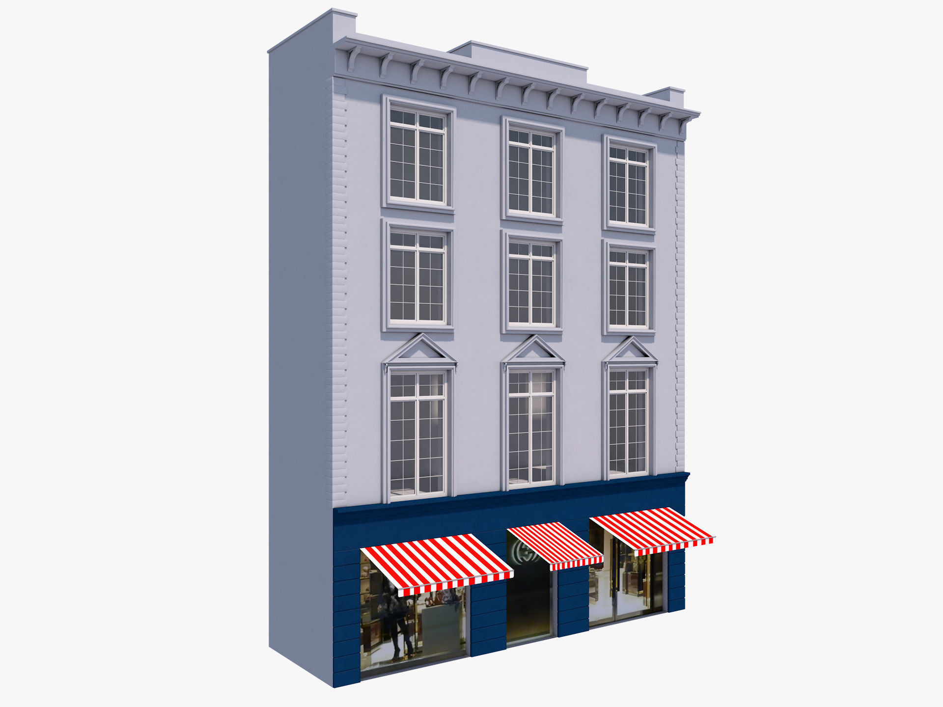 European building 6 3D model_2