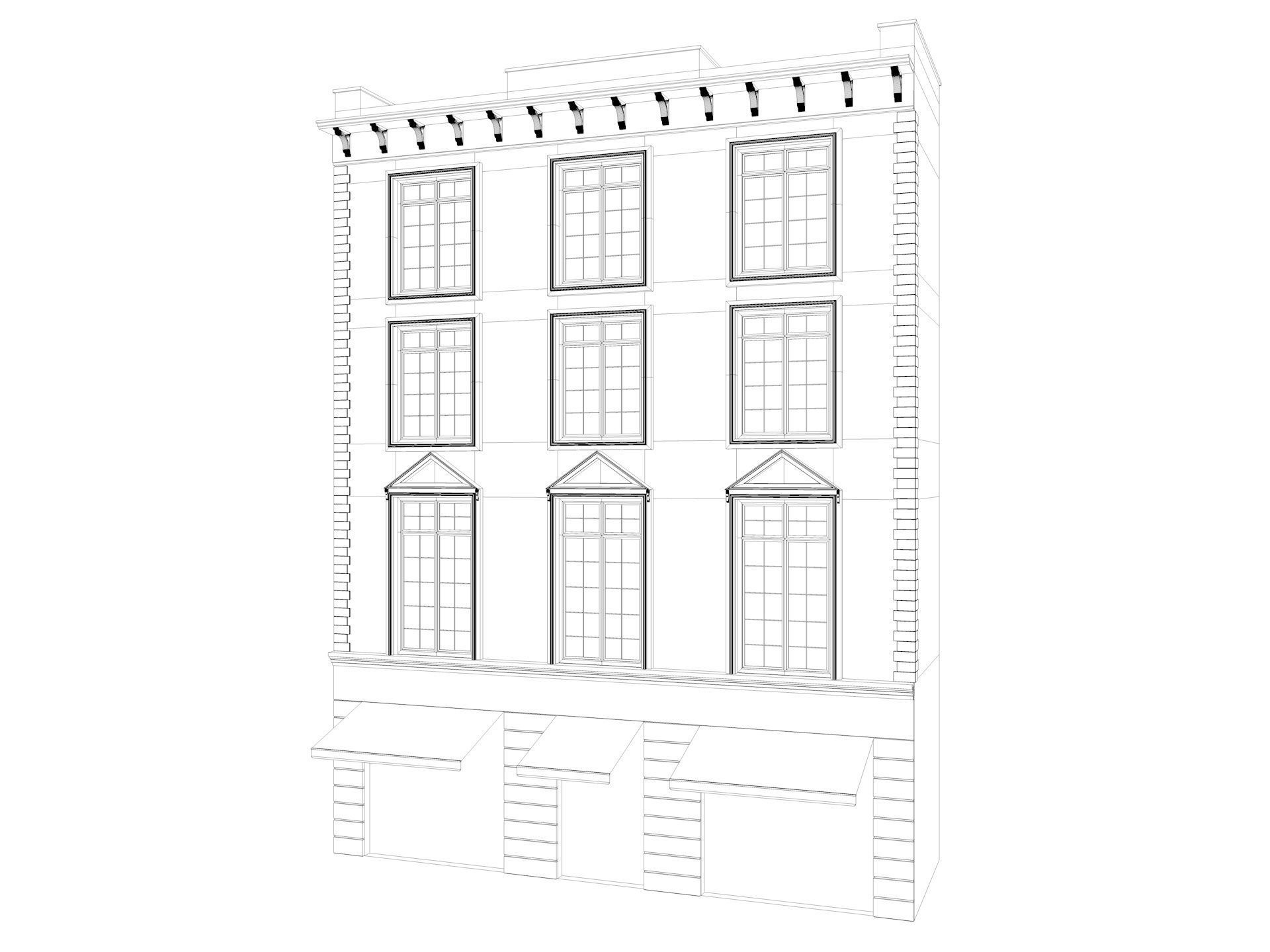 European building 6 3D model_5