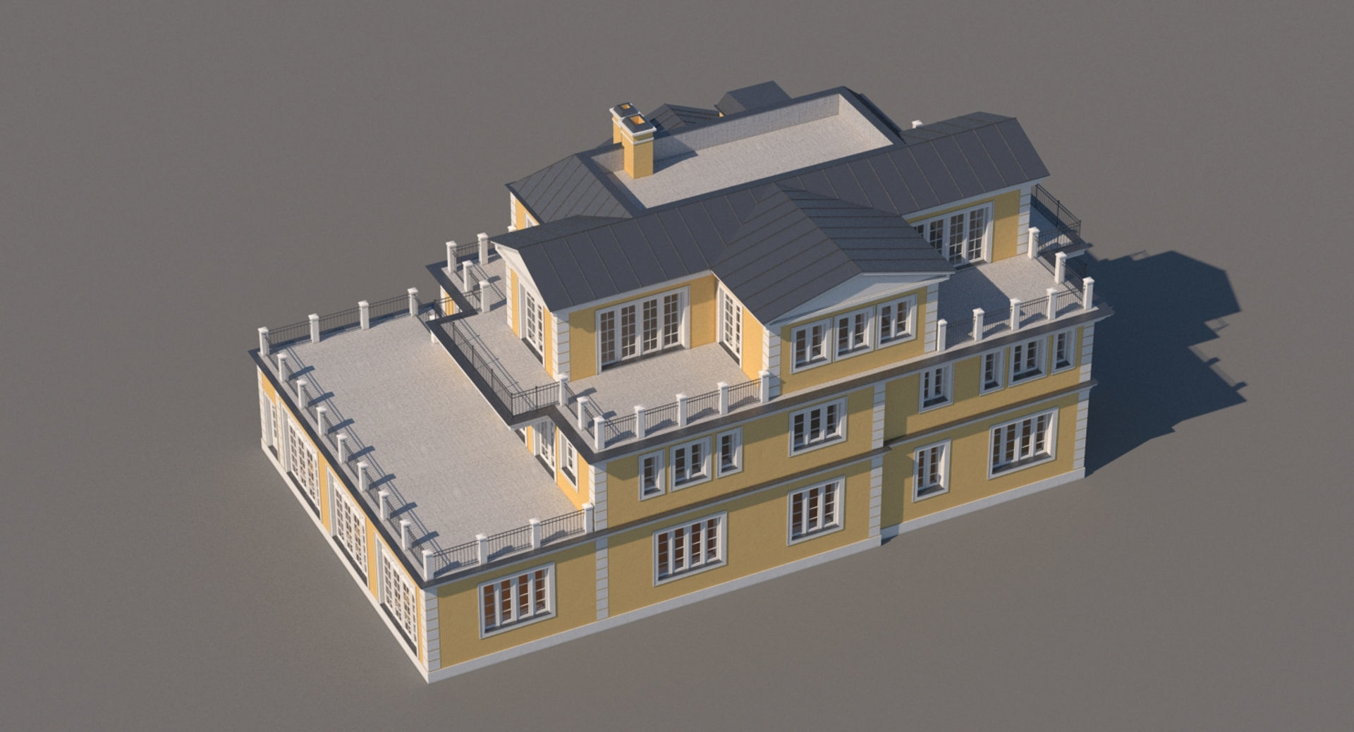 Mansion House 3D model_4