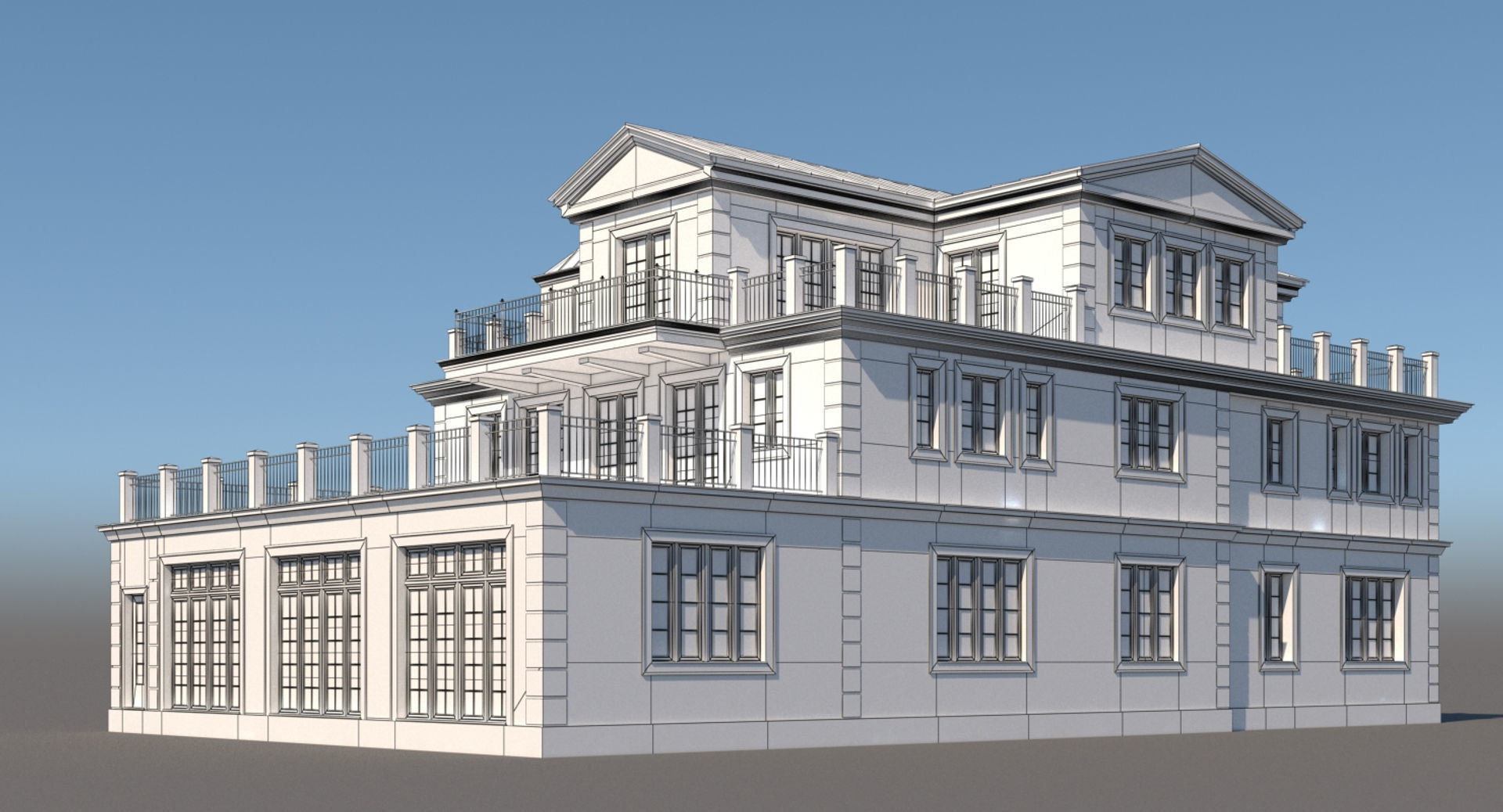 Mansion House 3D model_9