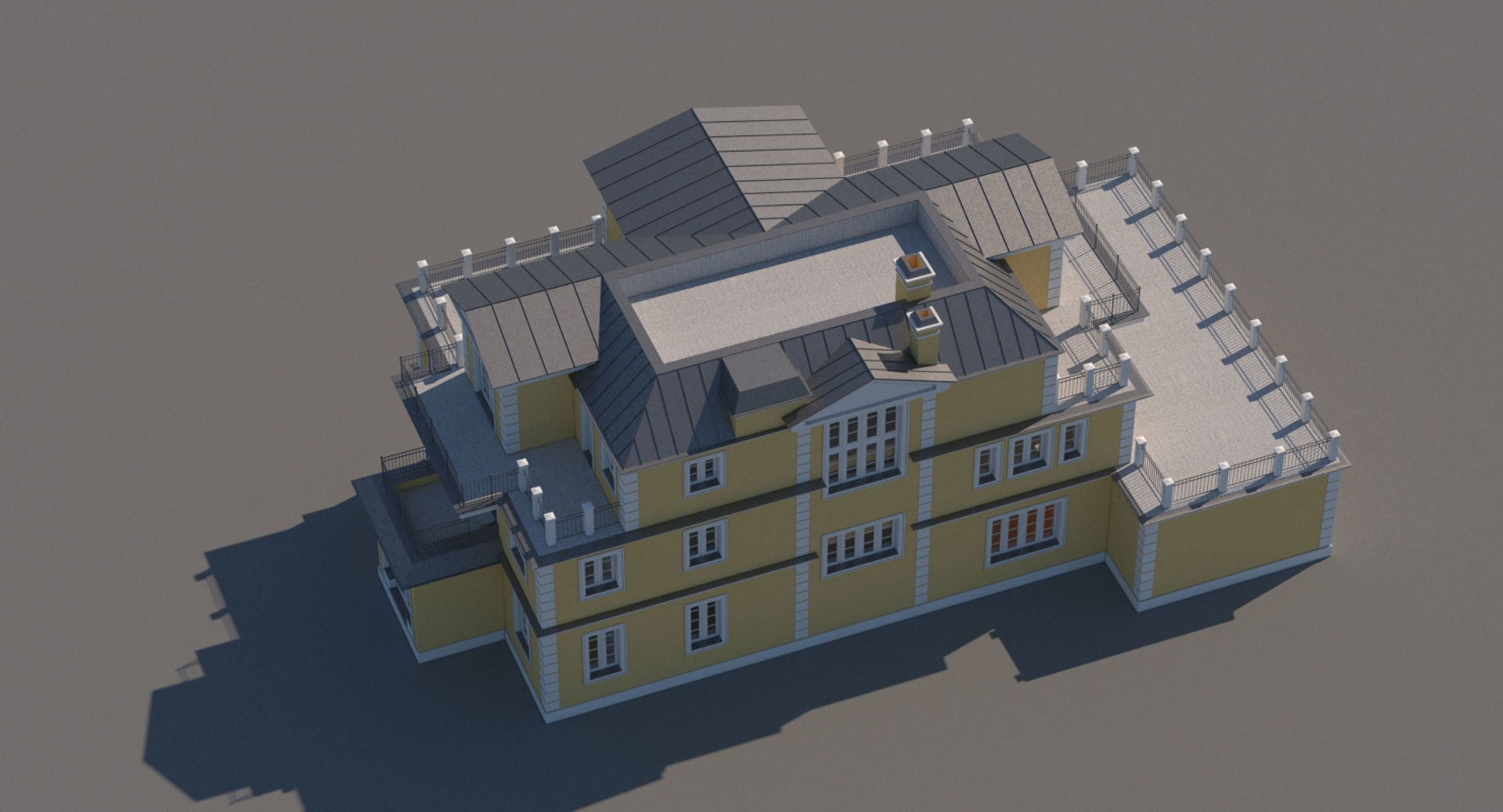 Mansion House 3D model_3