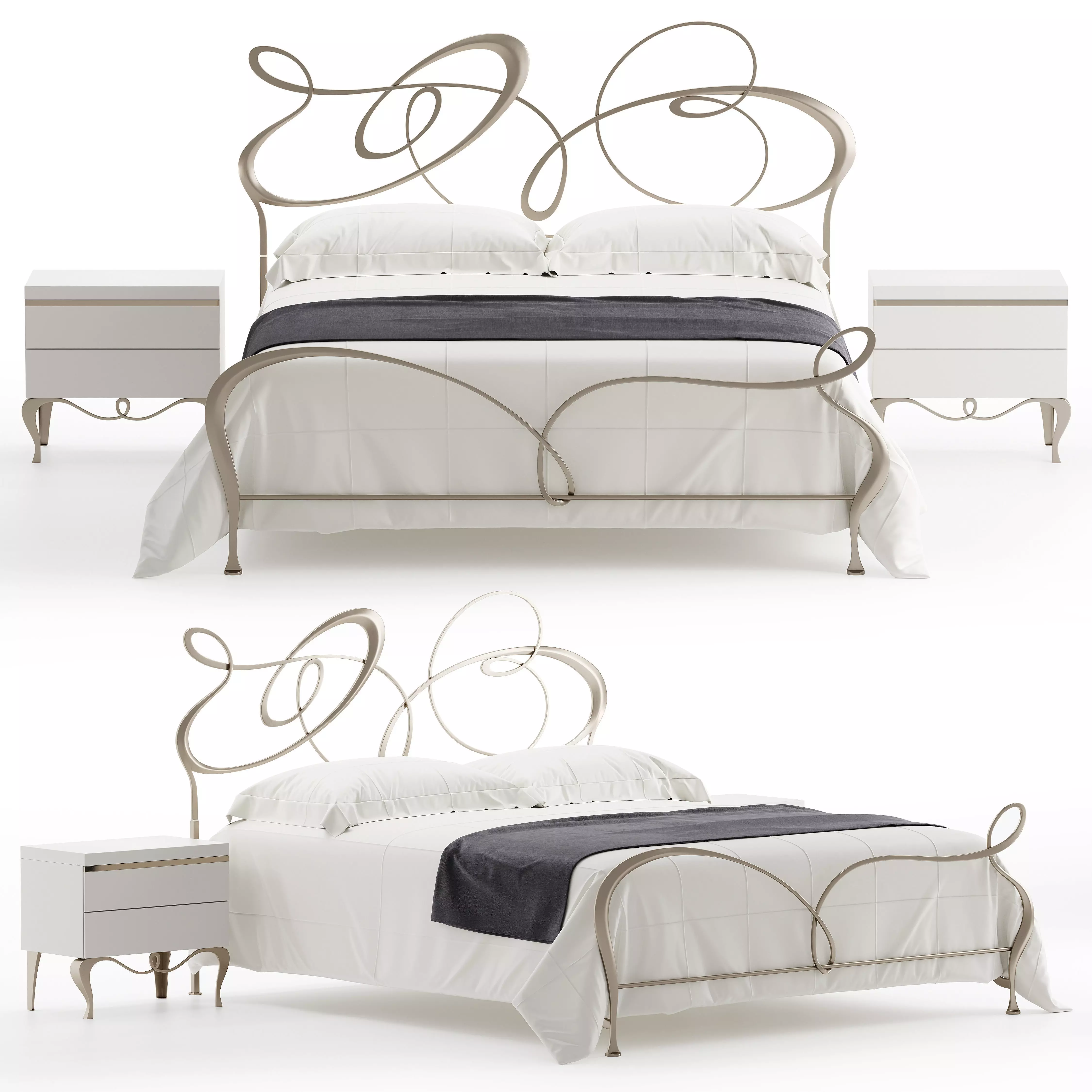 Cantori Ghirigori bed 3D model_0