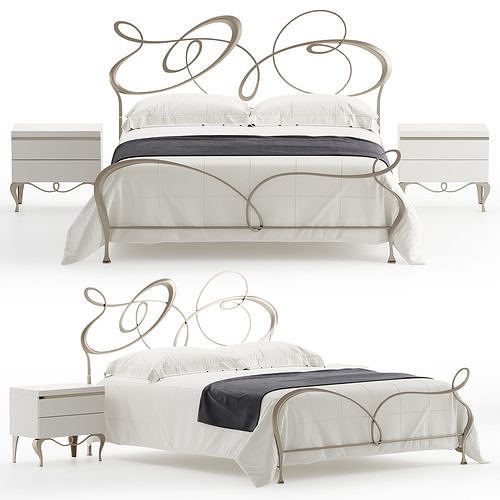 Cantori Ghirigori bed 3D model