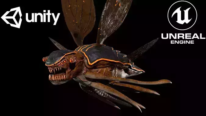 Bug 5 flying insect with wings