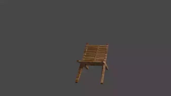 A Chair wooden 3D model