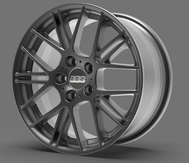 BBS wheel 9801 RT 9x18 with hub cap 3D model_4