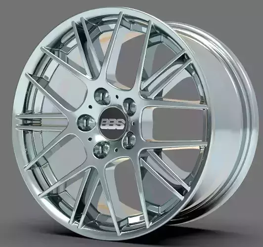 BBS wheel 9801 RT 9x18 with hub cap 3D model
