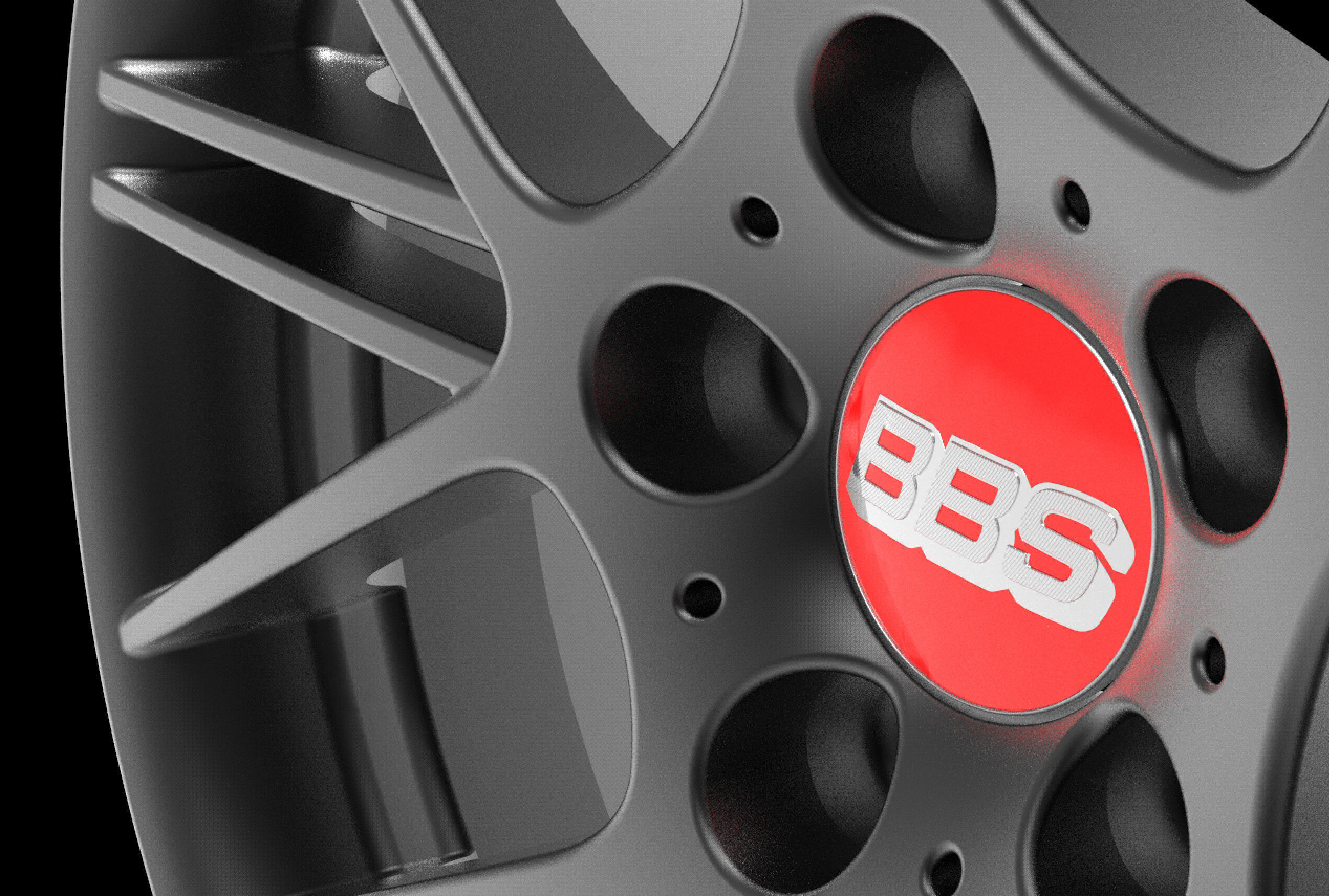 BBS wheel 9801 RT 9x18 with hub cap 3D model_1