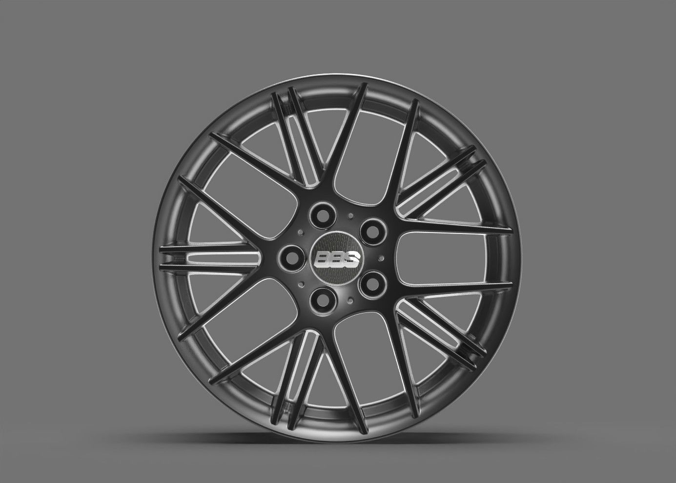 BBS wheel 9801 RT 9x18 with hub cap 3D model_2